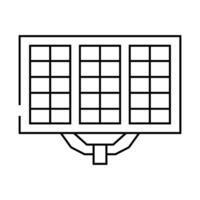 array solar panel line icon illustration vector