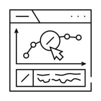 organic click through rate seo line icon illustration vector