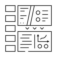 webinar presentation line icon illustration vector