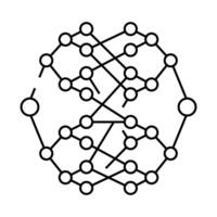algorithm quantum technology line icon illustration vector