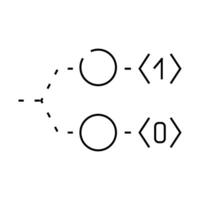 bit quantum technology line icon illustration vector