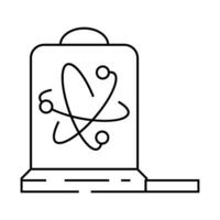 sensor quantum technology line icon illustration vector