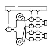 photonics quantum technology line icon illustration vector
