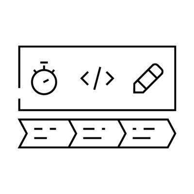 core web vitals seo line icon illustration