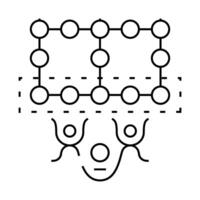 simulation quantum technology line icon illustration vector