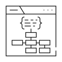 structured data markup seo line icon illustration vector