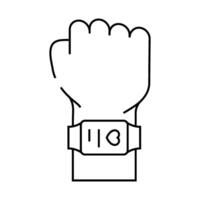 wearable tech enthusiast line icon illustration vector
