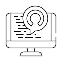 open source tech enthusiast line icon illustration vector