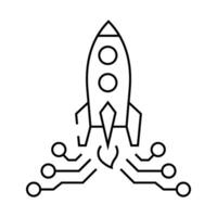 tech startup enthusiast line icon illustration vector