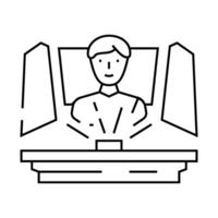 tech conventions enthusiast line icon illustration vector