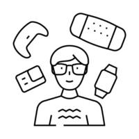 gadget geek tech enthusiast line icon illustration vector