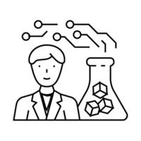 cyber explorer tech enthusiast line icon illustration vector
