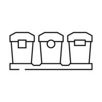 segregation waste sorting line icon illustration vector