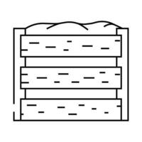composting waste sorting line icon illustration vector
