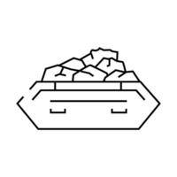 waste to energy sorting line icon illustration vector