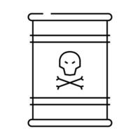 hazardous waste sorting line icon illustration vector