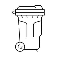zero waste sorting line icon illustration vector