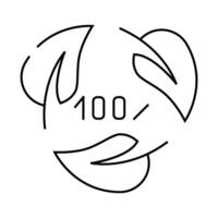 biodegradable waste sorting line icon illustration vector