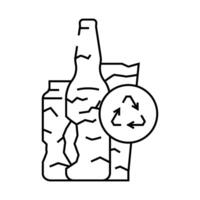 ewaste waste sorting line icon illustration vector