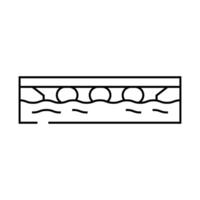 floating bridge line icon illustration vector