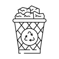 glass recycling waste sorting line icon illustration vector