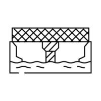 lattice bridge line icon illustration vector
