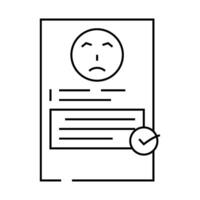 complaint resolution business process line icon illustration vector