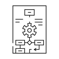 process modeling analyst line icon illustration vector