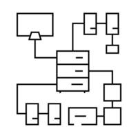 it architecture analyst line icon illustration vector
