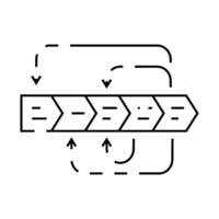 prototyping phase analyst line icon illustration vector