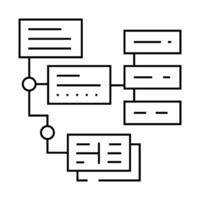 uml diagrams analyst line icon illustration vector