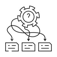 decision support analyst line icon illustration vector