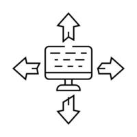 system deployment analyst line icon illustration vector