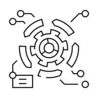 change management analyst line icon illustration vector