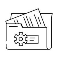 system documentation analyst line icon illustration vector