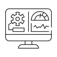 performance testing analyst line icon illustration vector