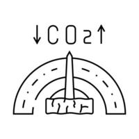 carbon neutral wood pellets line icon illustration vector