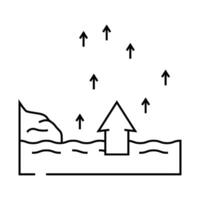 rising tide progress line icon illustration vector