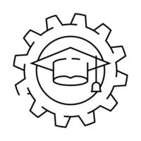 knowledge management business process line icon illustration vector