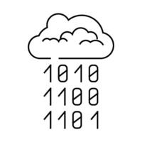 cloud computing business process line icon illustration vector