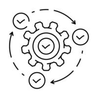 implementation business process line icon illustration vector