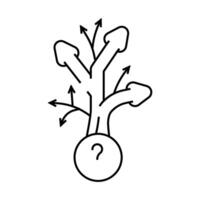 decision making business process line icon illustration vector
