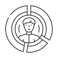 customer segmentation business process line icon illustration vector