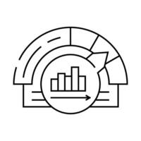 performance measurement business process line icon illustration vector
