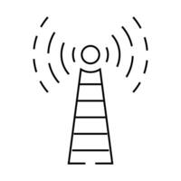 electromagnetic interference label line icon illustration vector