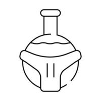 flask with liquid line icon illustration vector