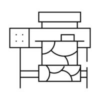 printer for printing on fabric line icon illustration vector