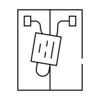 seal on box with votes line icon illustration vector
