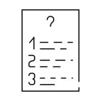 questions list line icon illustration sign vector