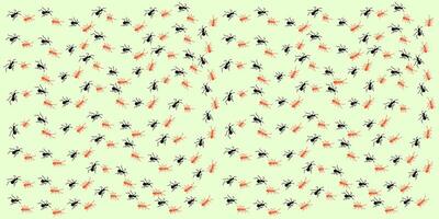 Pattern featuring a background of ants, ideal for various design projects. This illustration showcases an intricate ant pattern, perfect for textiles, wallpapers, and web backgrounds. vector